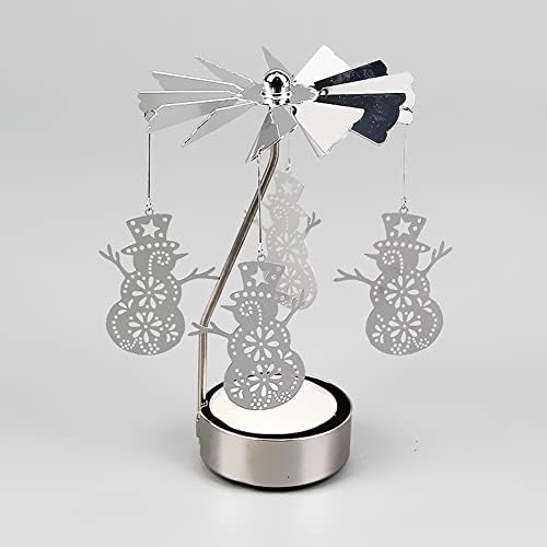 Surakey Rotating Tea Light Holder Snowman Design
