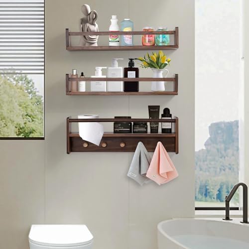 AZSKY 3-Piece Floating Bookshelf for Kids Room
