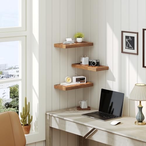 RALGEND Floating Shelves Set of 3 with Invisible Brackets