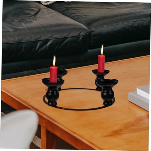 Iron Black Christmas Candle Holder Ring 1