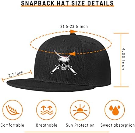 Adjustable Black Snapback Hat for Men and Women