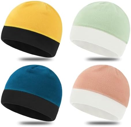 LILLBJORNEN 4-Piece Fleece Watch Cap Winter Warm Skull Beanie