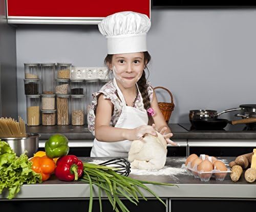 HIC Kitchen Kids Chefs Hat Heavyweight Cotton Twill