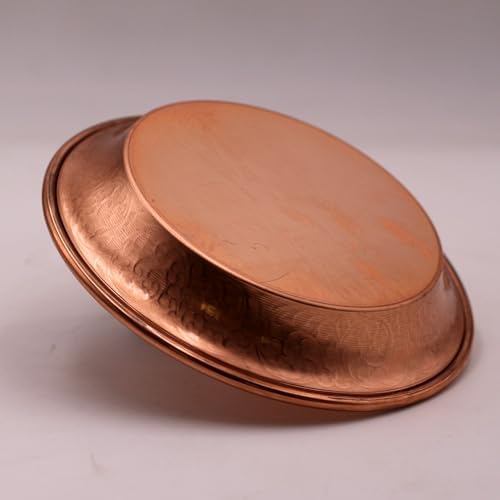 Copper Offering Bowl - Tree of Life Carving Decorative Plate