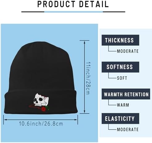 Tijeyi Skull Beanies for Winter Warm Hats Men and Boys