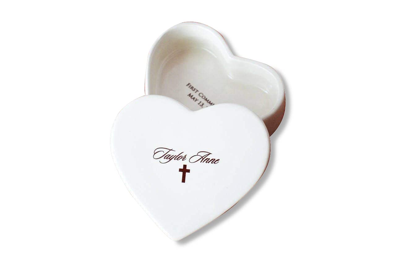 Susabella Personalized Keepsake Box with Heart and Script