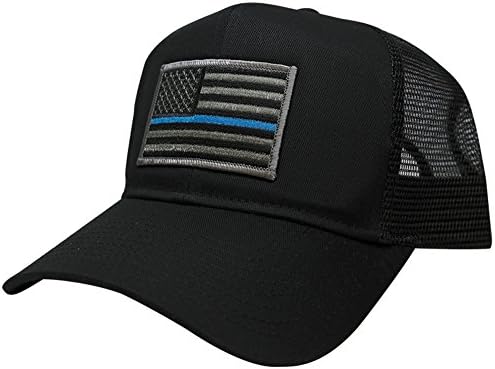 AC Racing USA American Flag Snapback Trucker Cap Black