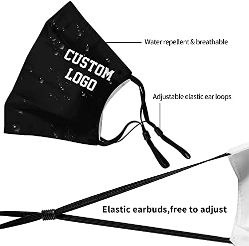 Custom Reusable Cloth Mask with Photo Text Logo