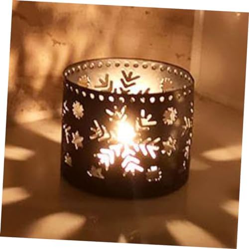 Iron Christmas Candle Holder Snowflake Design Pen Stand Decor