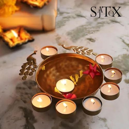 SAJTOX Decorative Peacock Urli Bowl 95 Inches