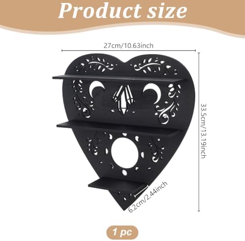 INFUNLY Heart Shape Crystal Display Shelf