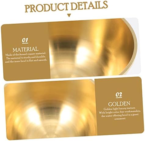 PRETYZOOM Gold Trim Decorative Serving Bowl