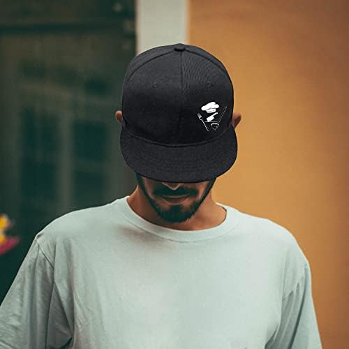 Tijeyi Black Snapback Hat for Men Boys