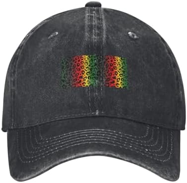 Leopard Print Baseball Cap - Washed Denim Lightweight Breathable