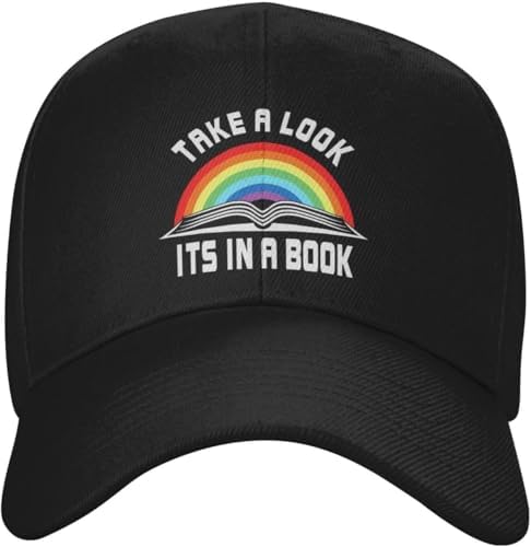 Take A Look Its in A Book Curved Brim Snapback Cap