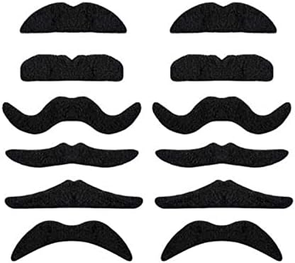 Dzrige 24 Piece Fake Mustache Set Self-Adhesive