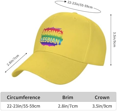 Raging Lesbian Curved Brim Snapback Hat for Men Women