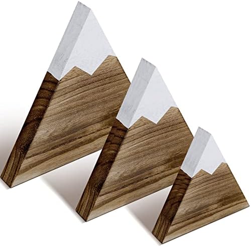 Maitys 3 Pcs Mountain Decor Signs Dark Brown