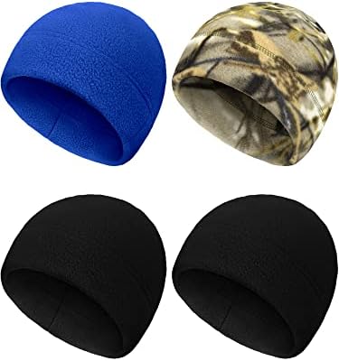 SATINIOR 4 Pack Cotton Skull Caps Winter Warm Beanies