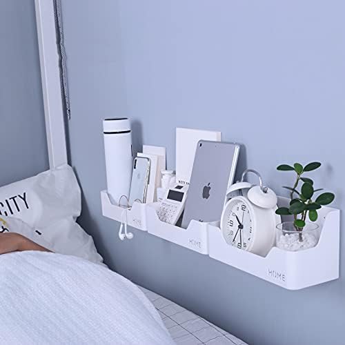 MATIMASU Bedside Shelf Organizer Storage Caddy Wall Mount Adhesive Box
