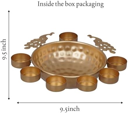 SAJTOX Decorative Peacock Urli Bowl 95 Inches