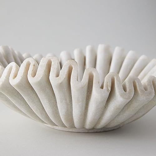 LE HOME DECOR Marble Ruffle Bowl 9 Inches