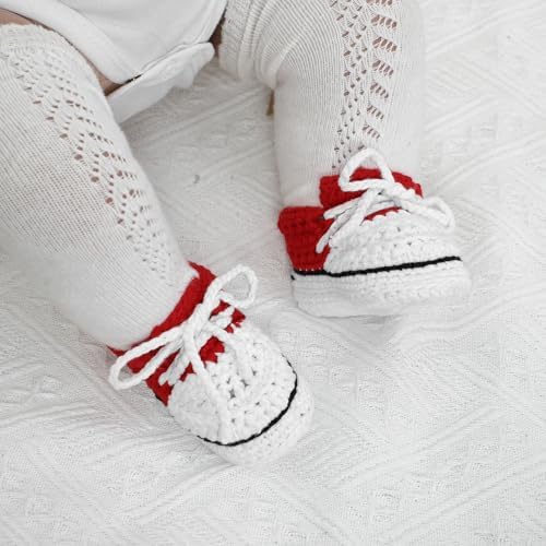 Mimixiong Baby Booties Soft Crochet Shoes for Newborns