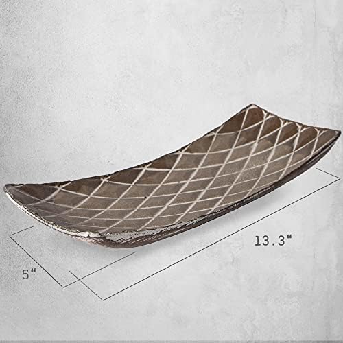 Porto Boutique Brown Decorative Wooden Tray