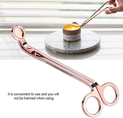 Yuecoom Rose Gold Candle Wick Trimmer Scissors 1