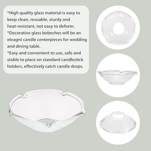 OwnMy 2PCS Glass Candle Drip Protectors