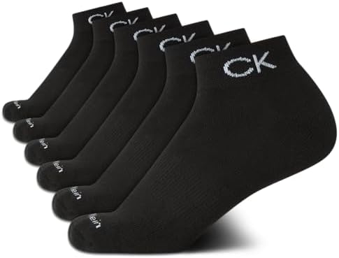 Calvin Klein Girls Quarter Socks 6 Pack