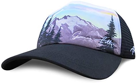 Grace Folly Mountain Trucker Hat for Men or Women