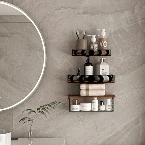 PHAREGE Moon Phase Floating Shelves Set of 3 1