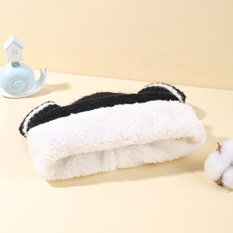 KorhLeoh Kids Striped Knitted Beanie Hat for Boys Girls 0-3Y