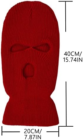 3 Hole Winter Knitted Mask Warm Balaclava for Skiing and Cycling