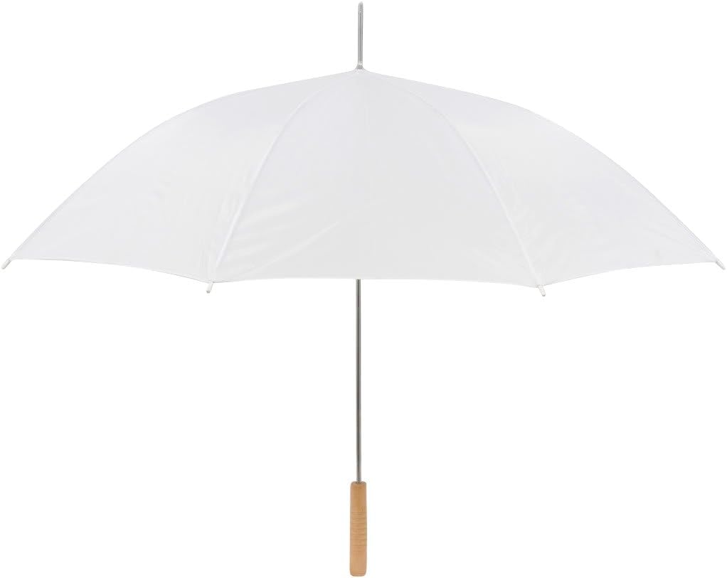 Wedding Umbrella - 35 Inch White Stick Umbrella 10 Pack