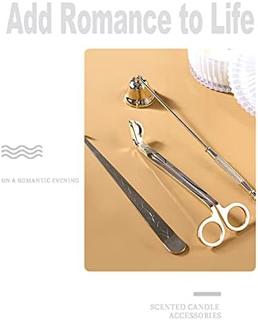 3 in 1 Candle Care Tool Set with Gold Trim