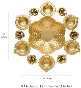 DIGGY ARTS Premium Gold Urli Bowl 11 Inch