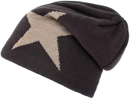Cambkatl Mens Star Graphic Slouchy Beanie