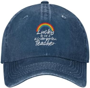 Lucky To Be A Kindergarten Teacher Baseball Cap For Men Women
