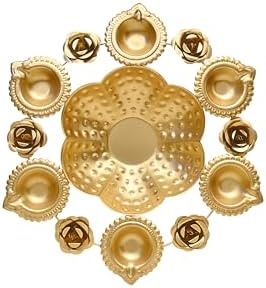 DIGGY ARTS Premium Gold Urli Bowl 11 Inch