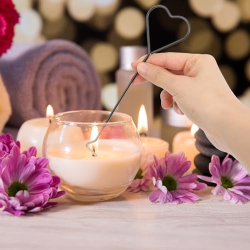 Hemoton 4pcs Heart Candle Wick Dippers