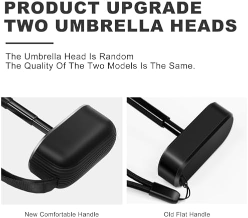 LEAGERA Mini Travel Umbrella Black 1 Pack