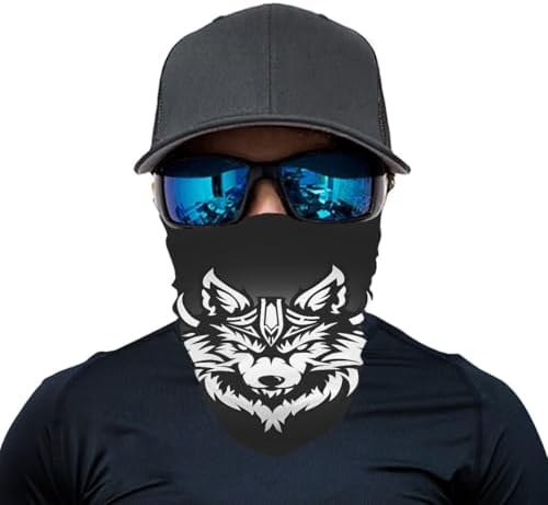 GLUDEAR 3D Print Skull Viking Face Mask for Men Women