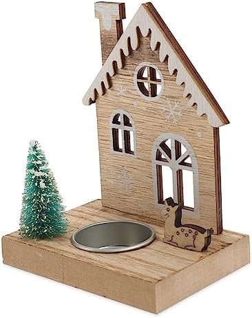 Housoutil Reindeer Candle Holder for Christmas Decor