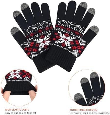 DANMY Kids Winter Knit Beanie Scarf Gloves Set