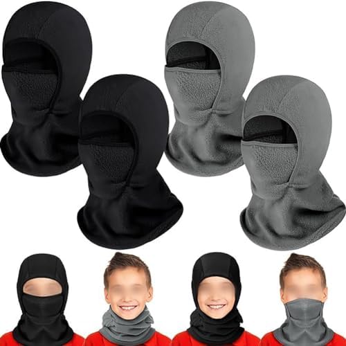 GSHLLO Kids Navy Blue Fleece Ski Mask Neck Warmer