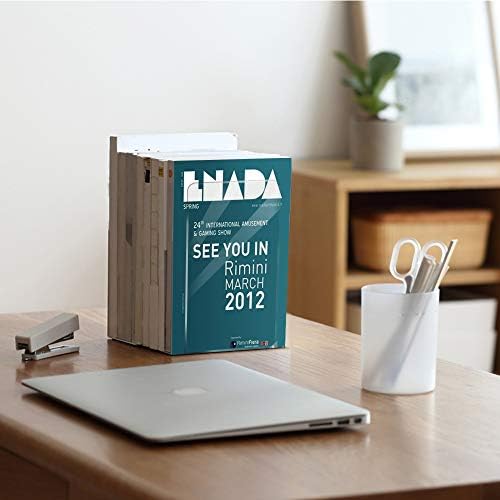 MerryNine Clear Acrylic Book Ends 4pcs Set