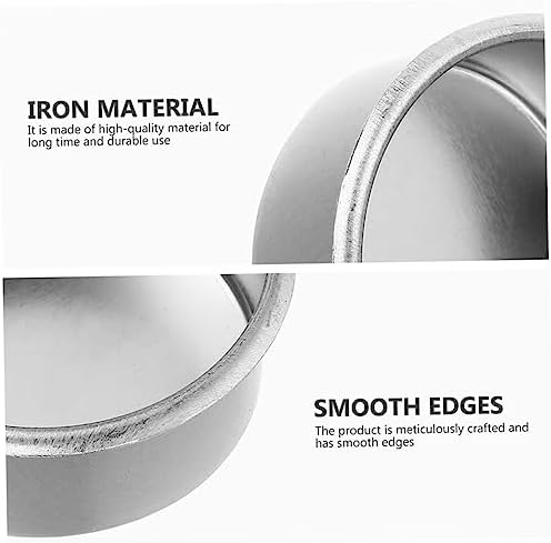 HOOTNEE 24pcs Silver Rimmed Iron Candle Holders