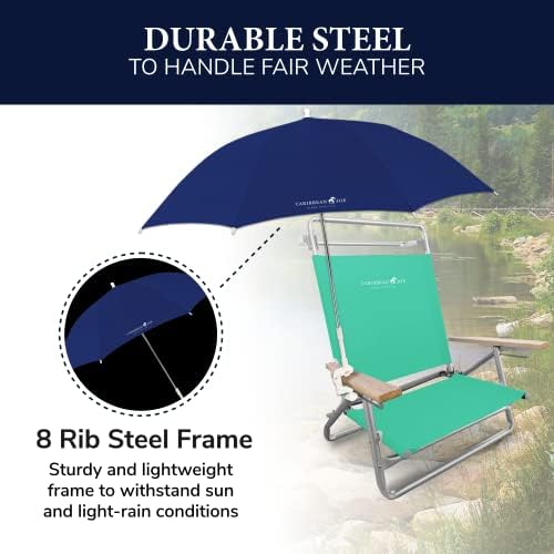Caribbean Joe Tilt Beach Umbrella with UV Protection 1